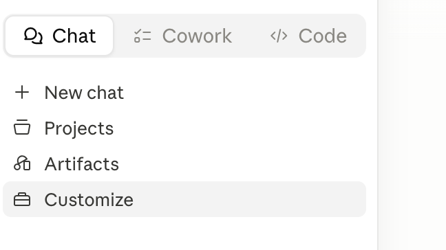 Claude settings, Connectors section in the sidebar