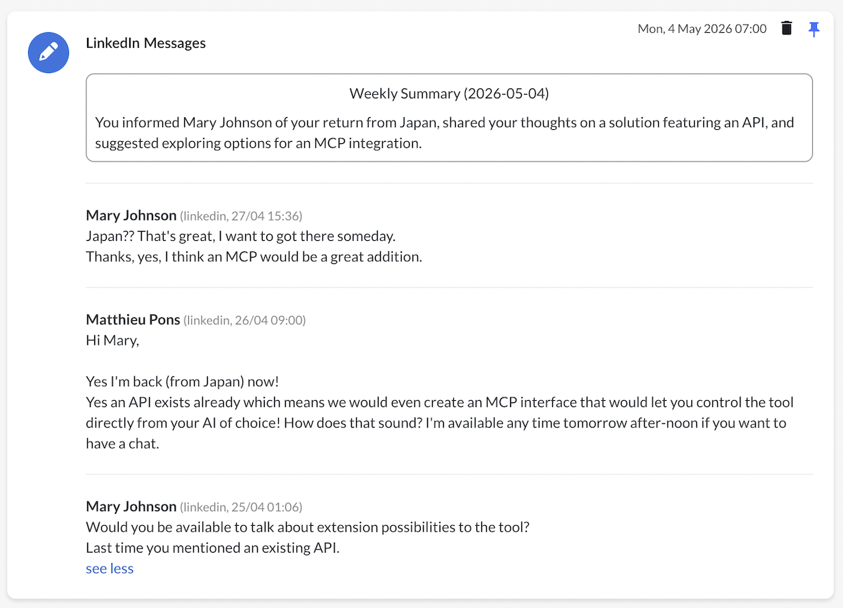 Loxo candidate conversation view